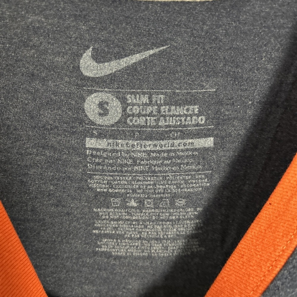 Nike Slim Fit Detroit Tigers Women's T Shirt Size Small Blue Orange - Picture 3 of 4